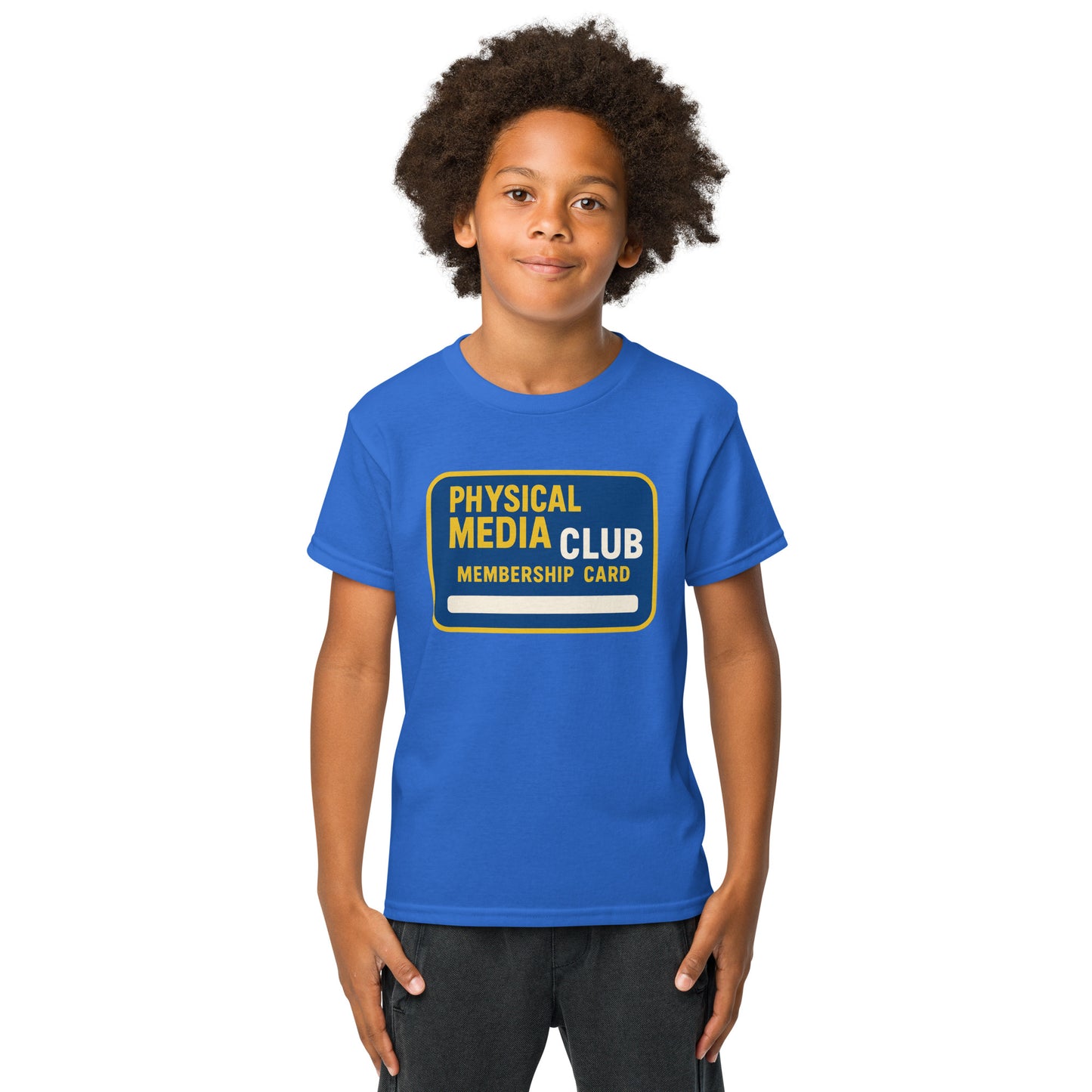 Physical Media Club Youth t-shirt from Rare Plus Apparel – unique movie & pop culture inspired design.