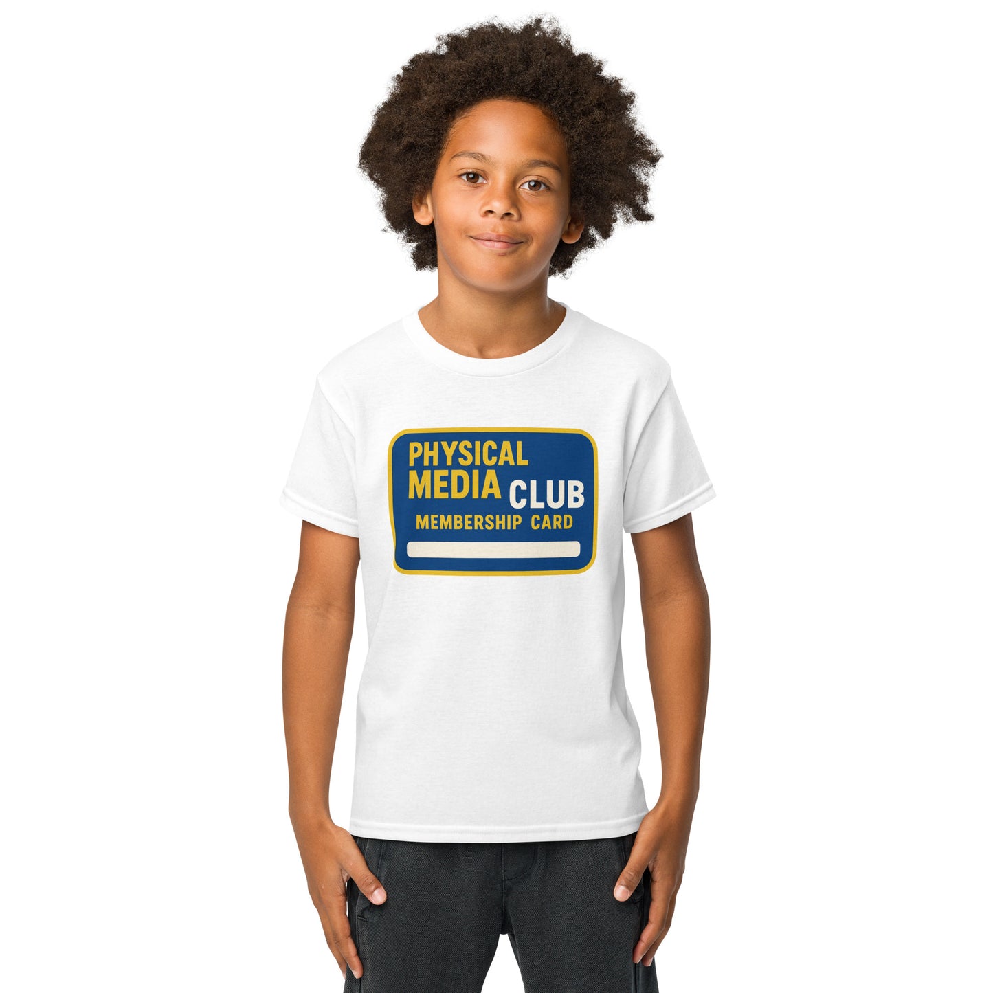 Physical Media Club Youth t-shirt from Rare Plus Apparel – unique movie & pop culture inspired design.