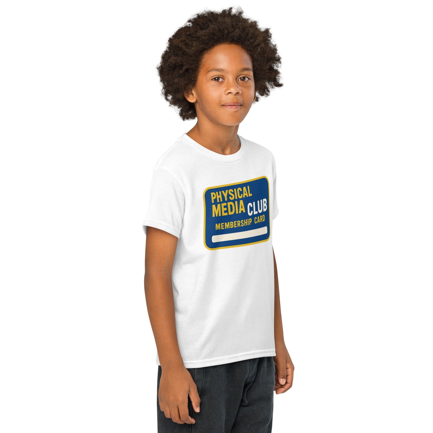 Physical Media Club Youth t-shirt from Rare Plus Apparel – unique movie & pop culture inspired design.