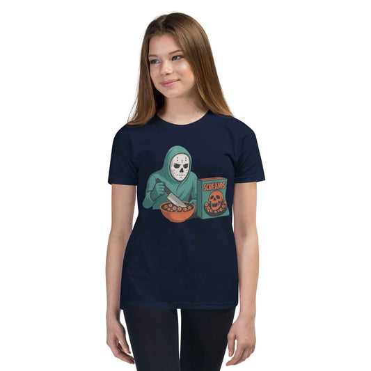 Cereal Killer – Morning Slasher Club Youth Short Sleeve T-Shirt