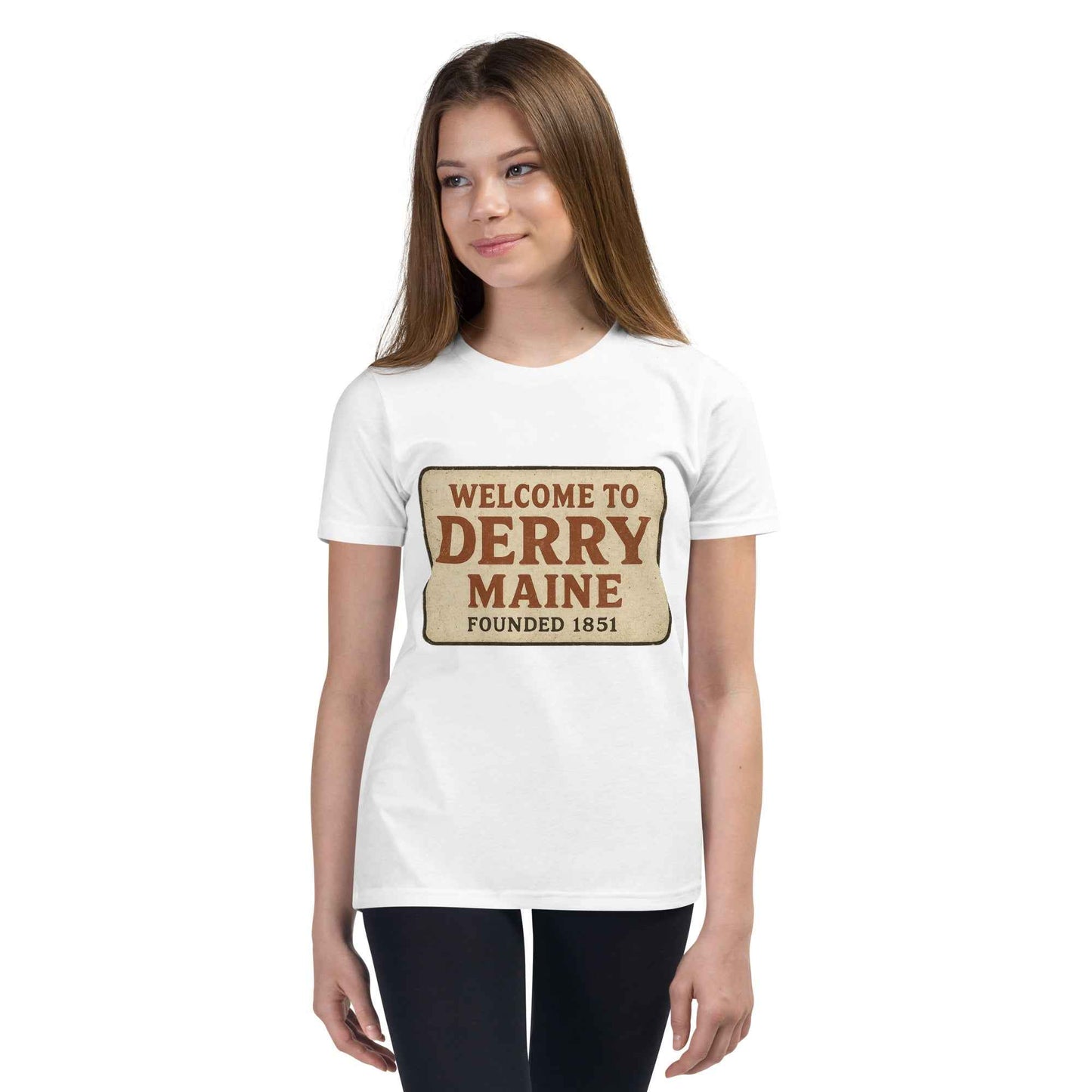 Welcome to Derry, Maine: Founded 1851 Youth Short Sleeve T-Shirt