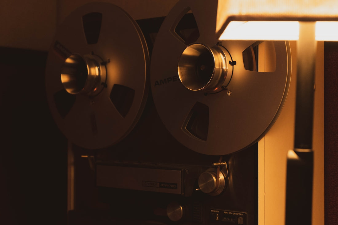 a close up of a movie projector