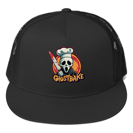 GhostBake Trucker Cap  from Rare Plus Apparel – unique movie & pop culture inspired design.