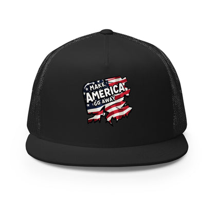 MAGA “Make America Go Away” Trucker Cap  from Rare Plus Apparel – unique movie & pop culture inspired design.