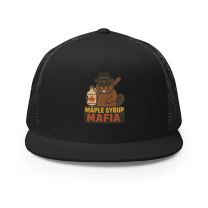 Maple Syrup Mafia Trucker Cap  from Rare Plus Apparel – unique movie & pop culture inspired design.