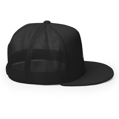 Cursed Media Trucker Cap  from Rare Plus Apparel – unique movie & pop culture inspired design.