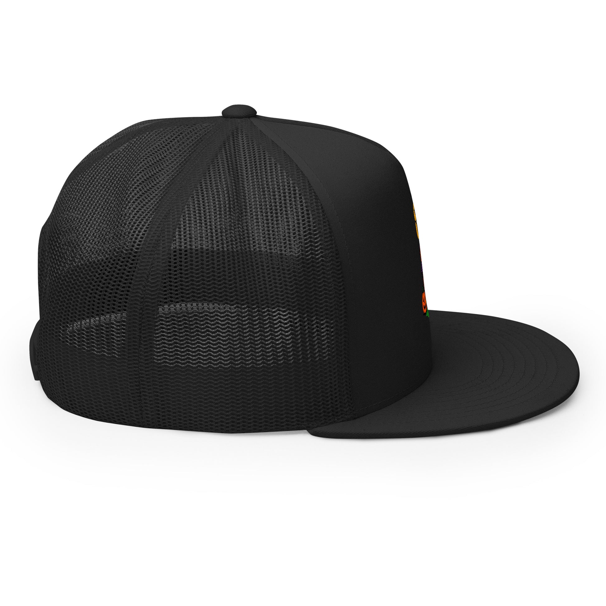 Haunted Halloween House Trucker Cap  from Rare Plus Apparel – unique movie & pop culture inspired design.