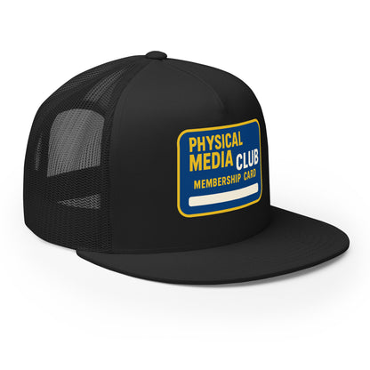 Physical Media Club Trucker Cap  from Rare Plus Apparel – unique movie & pop culture inspired design.
