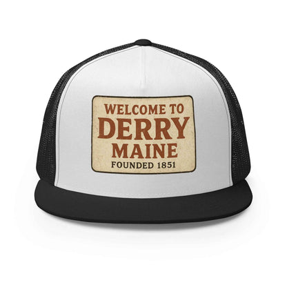 Welcome to Derry, Maine: Founded 1851 Cap Trucker Hat