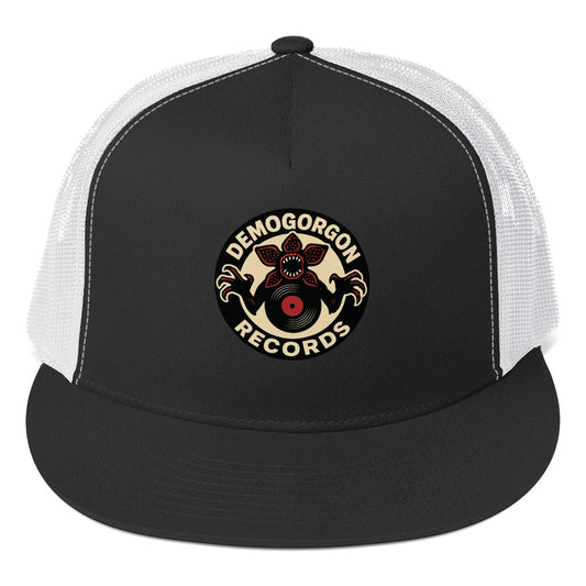 Demogorgon Records Trucker Cap  from Rare Plus Apparel – unique movie & pop culture inspired design.
