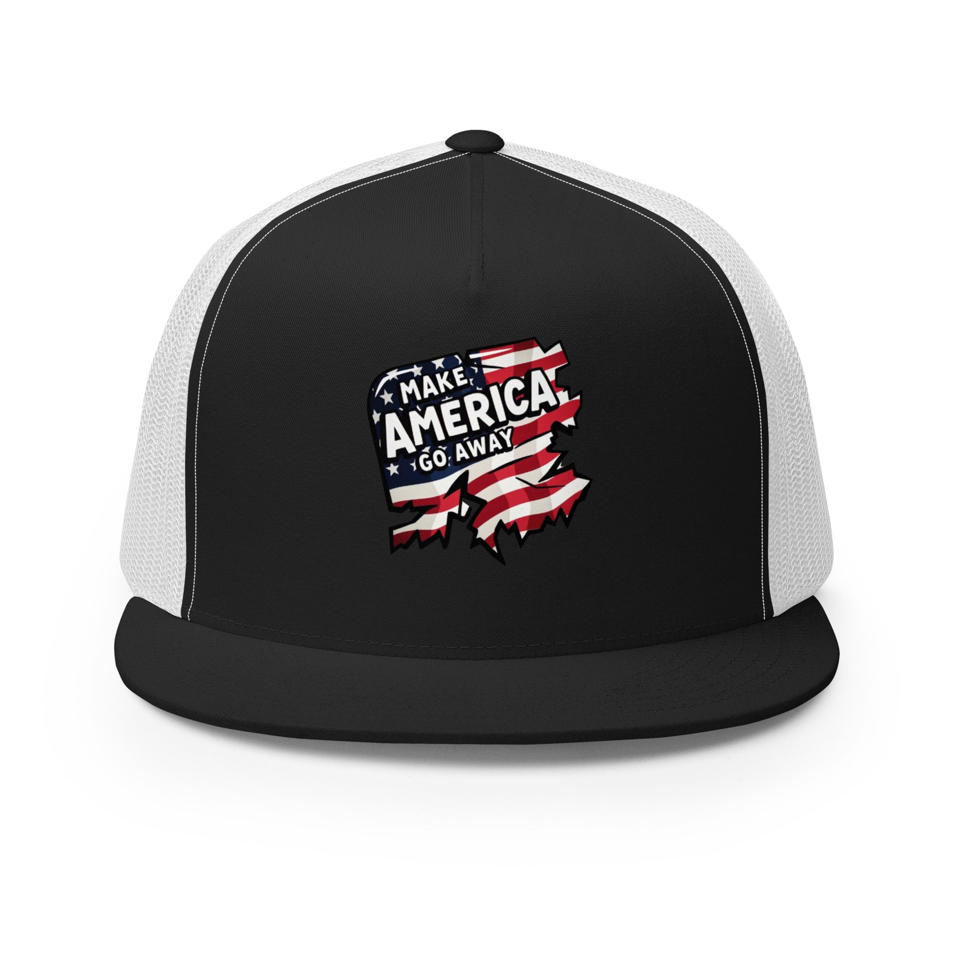 MAGA “Make America Go Away” Trucker Cap  from Rare Plus Apparel – unique movie & pop culture inspired design.