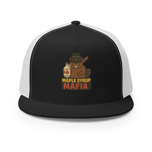 Maple Syrup Mafia Trucker Cap  from Rare Plus Apparel – unique movie & pop culture inspired design.