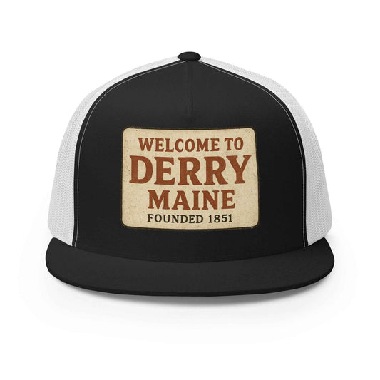 Welcome to Derry, Maine: Founded 1851 Cap Trucker Hat