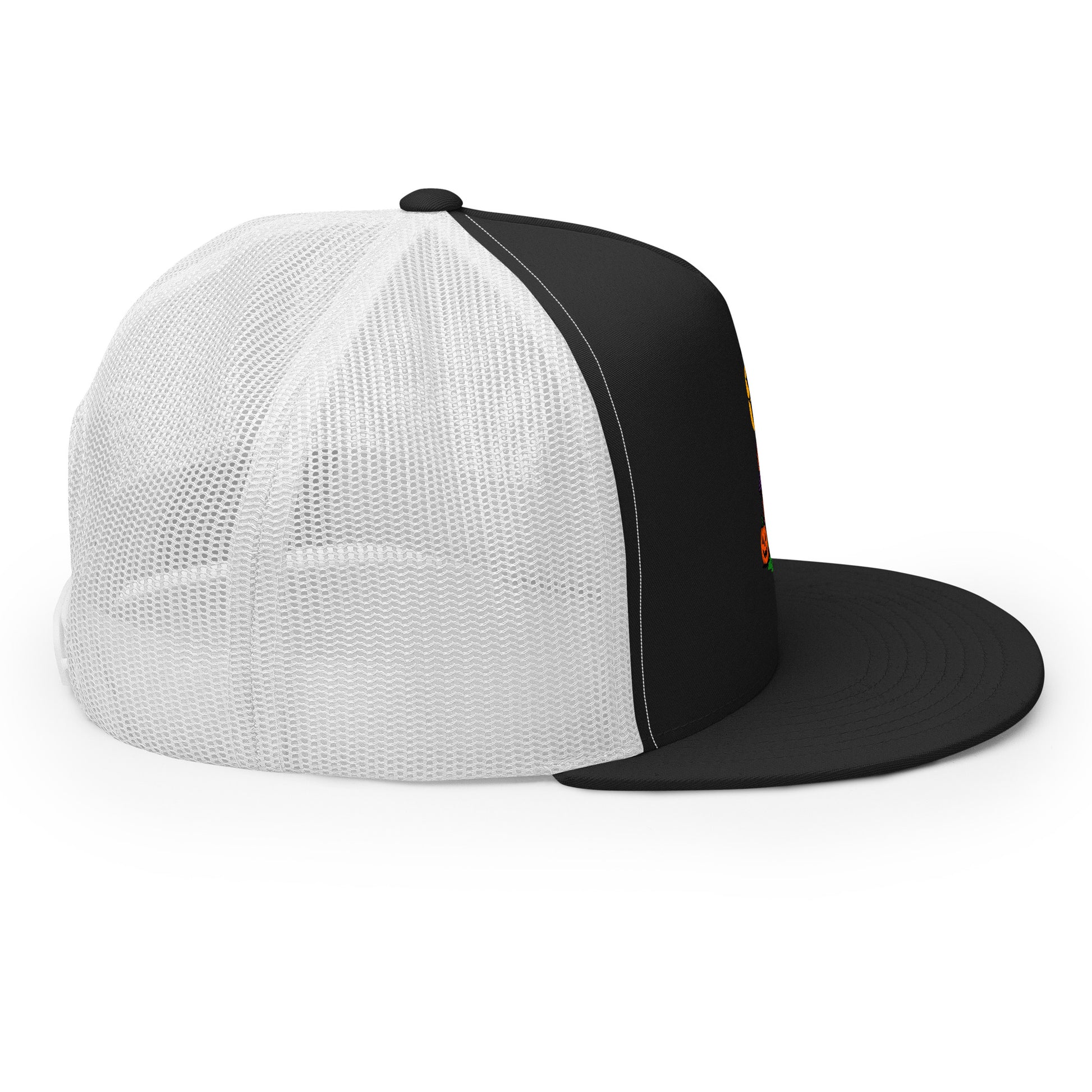 Haunted Halloween House Trucker Cap  from Rare Plus Apparel – unique movie & pop culture inspired design.