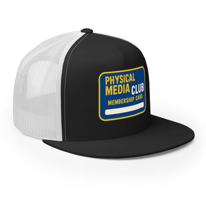 Physical Media Club Trucker Cap  from Rare Plus Apparel – unique movie & pop culture inspired design.
