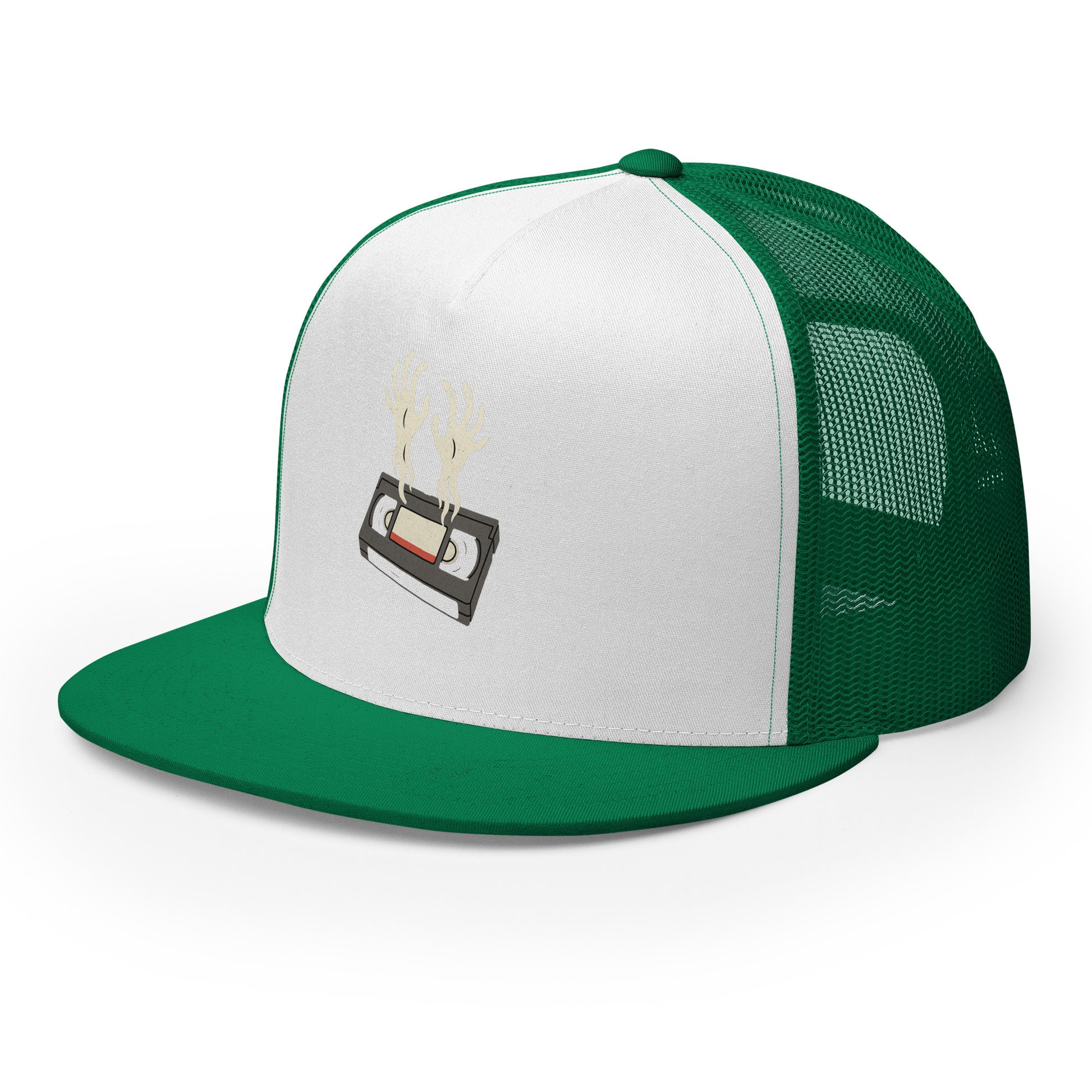 Cursed Media Trucker Cap  from Rare Plus Apparel – unique movie & pop culture inspired design.