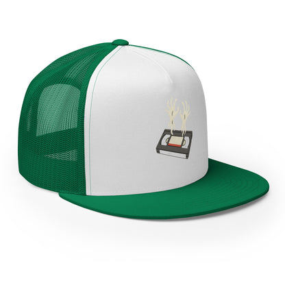 Cursed Media Trucker Cap  from Rare Plus Apparel – unique movie & pop culture inspired design.