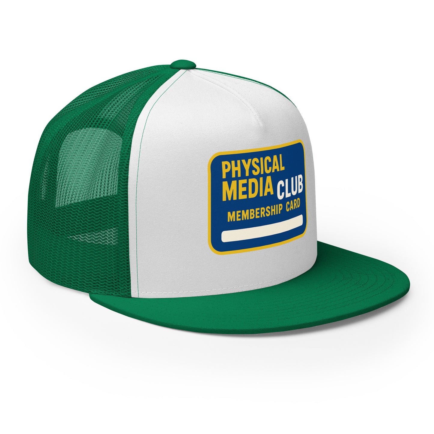 Physical Media Club Trucker Cap  from Rare Plus Apparel – unique movie & pop culture inspired design.