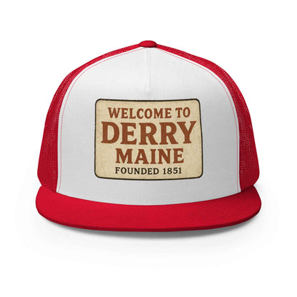 Welcome to Derry, Maine: Founded 1851 Cap Trucker Hat