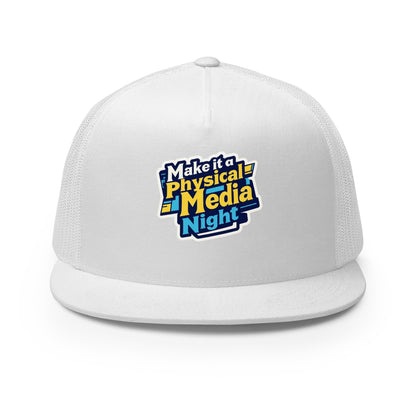Make it a Physical Media Night Trucker Cap  from Rare Plus Apparel – unique movie & pop culture inspired design.