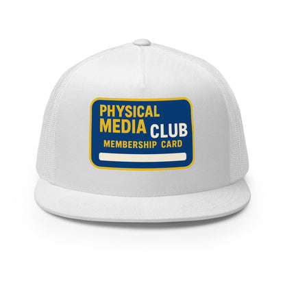 Physical Media Club Trucker Cap  from Rare Plus Apparel – unique movie & pop culture inspired design.