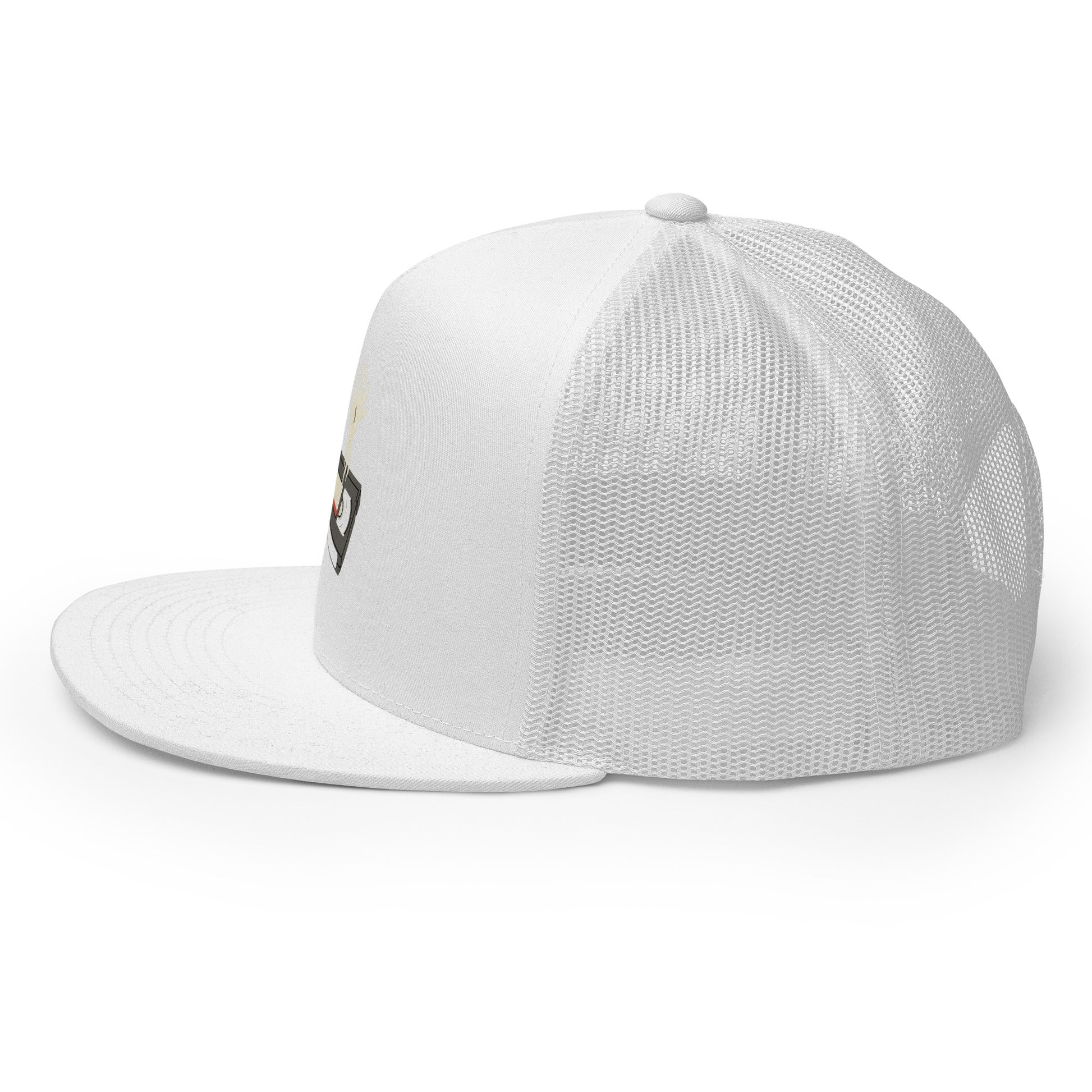 Cursed Media Trucker Cap  from Rare Plus Apparel – unique movie & pop culture inspired design.