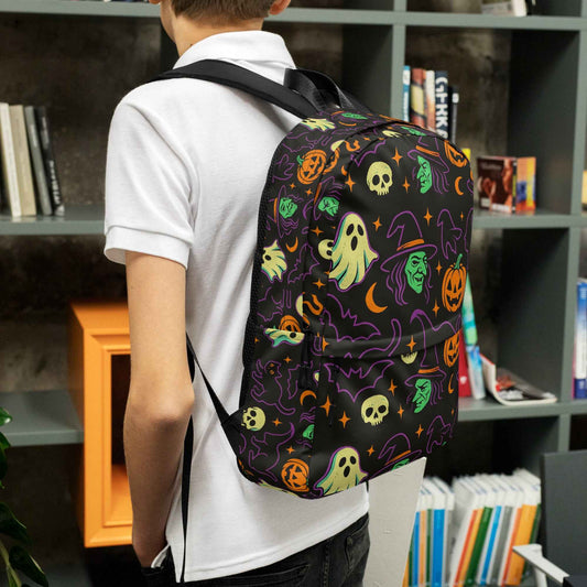 Haunted Halloween Havoc 80s Icon All-Over Print Backpack