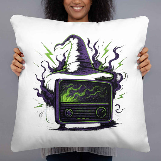 “Witching Hour Radio” Spells, Static & Screams Basic Pillow