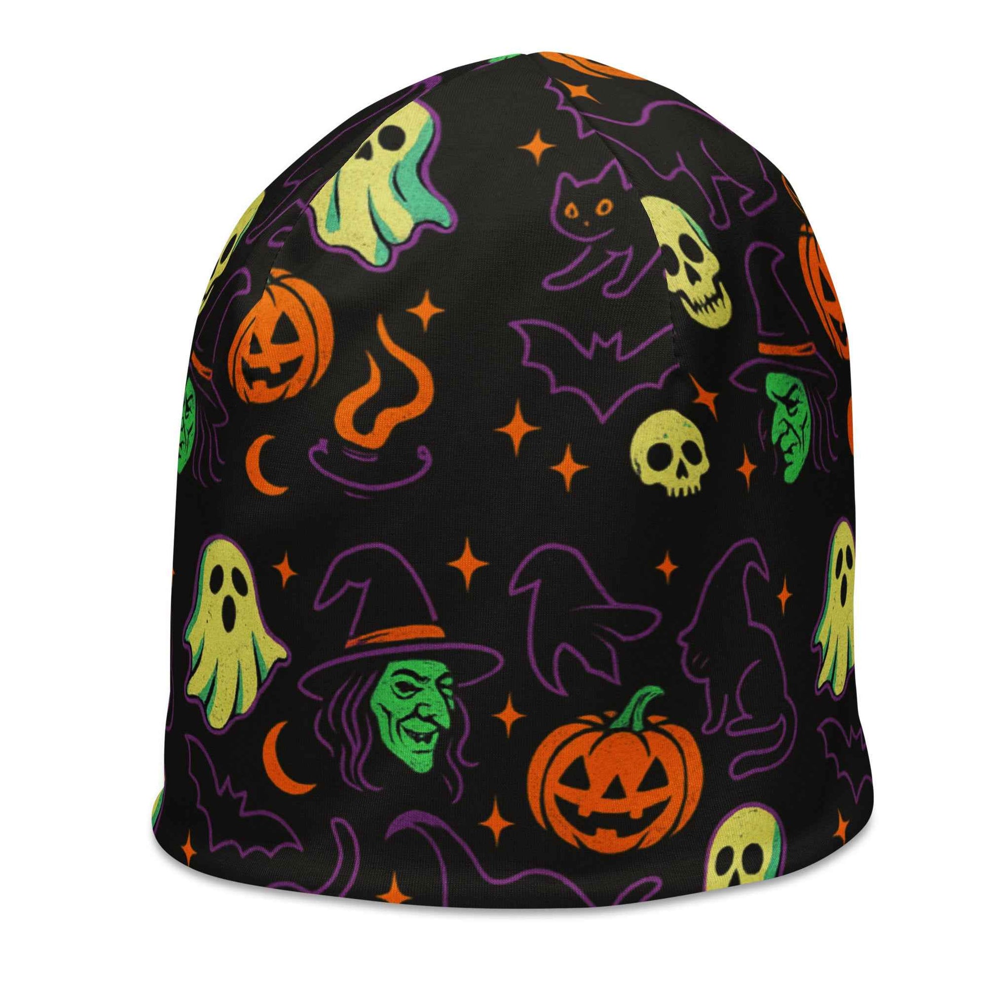 Haunted Halloween Havoc 80s Icon All-Over Print Beanie