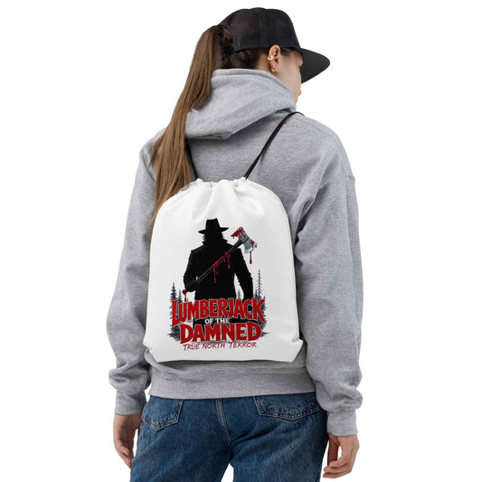 Lumberjack of the Damned — True North Terror Drawstring bag