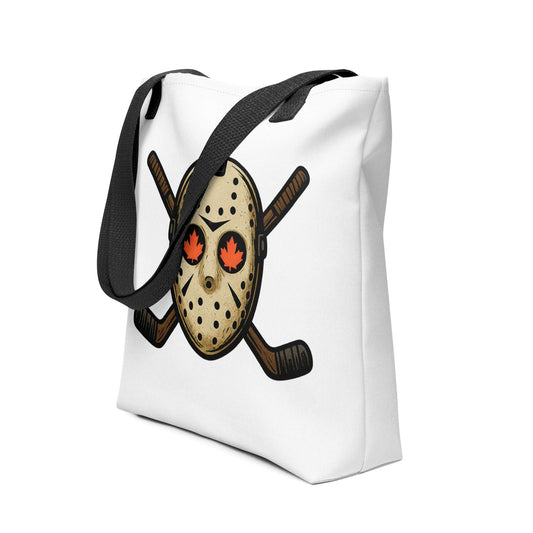 Hockey Mask Haunt Tote bag  from Rare Plus Apparel – unique movie & pop culture inspired design.