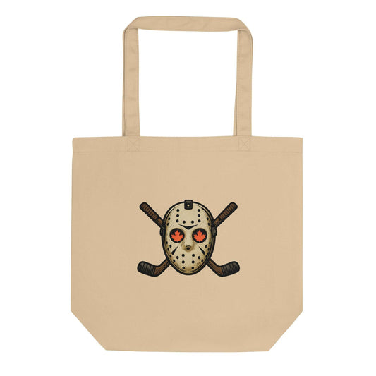 Hockey Mask Haunt Eco Tote Bag  from Rare Plus Apparel – unique movie & pop culture inspired design.