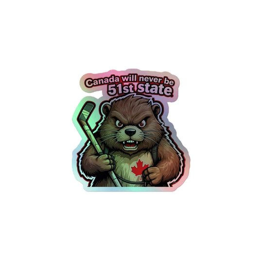 True North Tough Beaver Stickers – Durable Holographic Designs that Stand Out