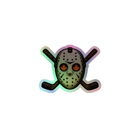 Hockey Mask Haunt Holographic stickers