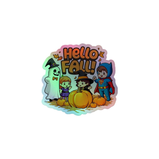 Hello Fall Holographic stickers