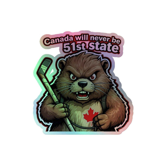 True North Tough Beaver Stickers – Durable Holographic Designs that Stand Out