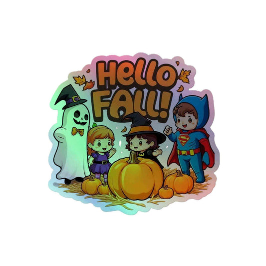 Hello Fall Holographic stickers