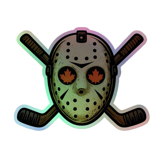 Hockey Mask Haunt Holographic stickers