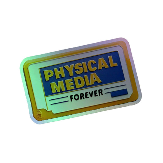 Physical Media Forever Holographic stickers