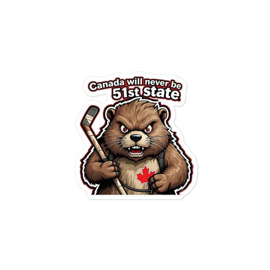 True North Tough Beaver Bubble-free Stickers - Durable & Weatherproof Design