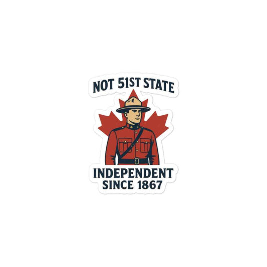 Not 51st State Mountie Bubble-free stickers
