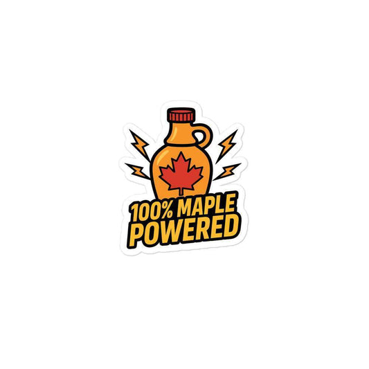 100% Maple Powered Bubble-free stickers  from Rare Plus Apparel – unique movie & pop culture inspired design.