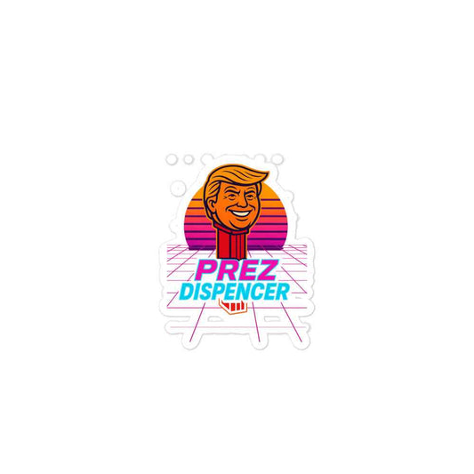 Prez Dispencer – Retro 80s Parody Bubble-free stickers