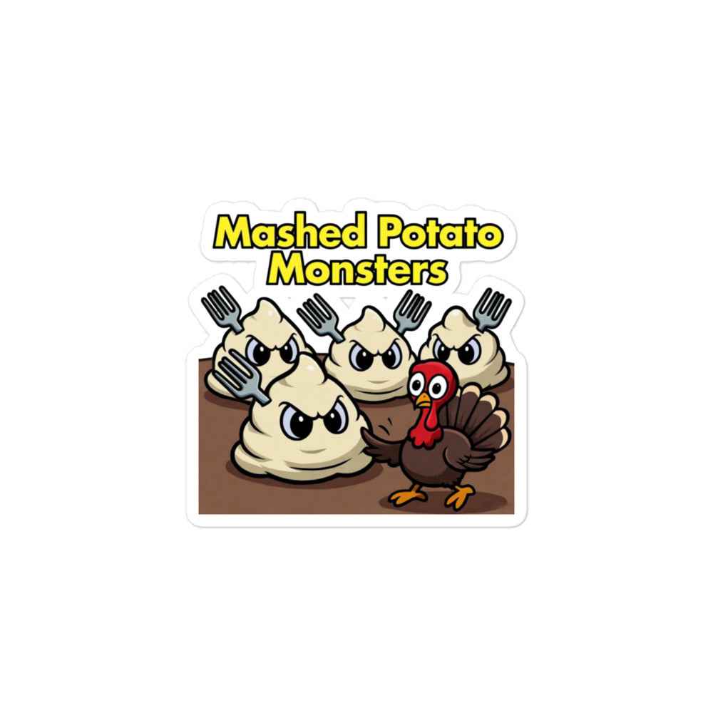Mashed Potato Monsters Bubble-free stickers