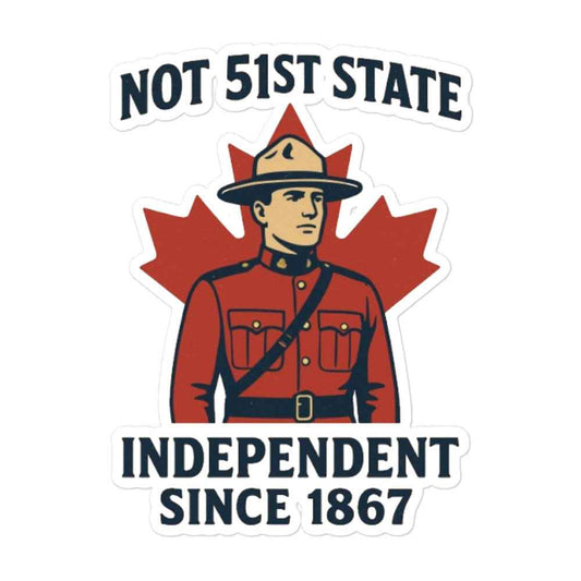 Not 51st State Mountie Bubble-free stickers