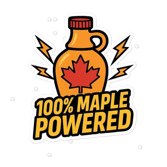 100% Maple Powered Bubble-free stickers