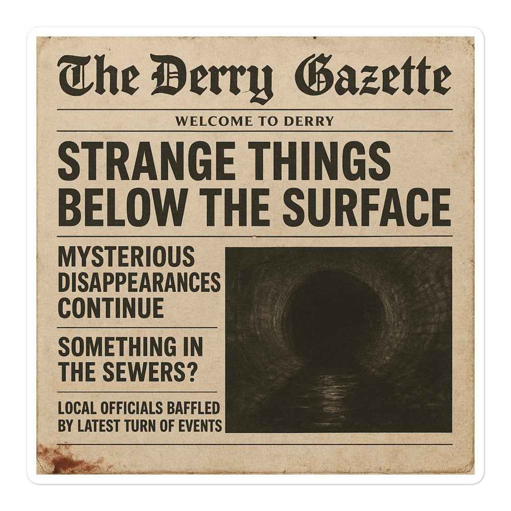The Derry Gazette “Strange Things Below the Surface” Bubble-free stickers