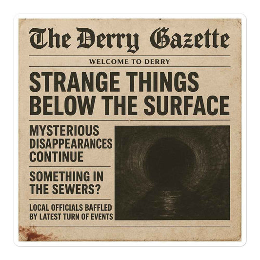 The Derry Gazette “Strange Things Below the Surface” Bubble-free stickers
