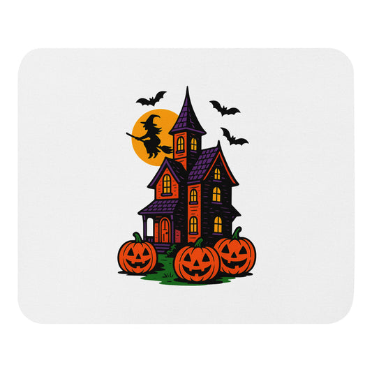 Haunted Halloween House Mouse pad  from Rare Plus Apparel – unique movie & pop culture inspired design.