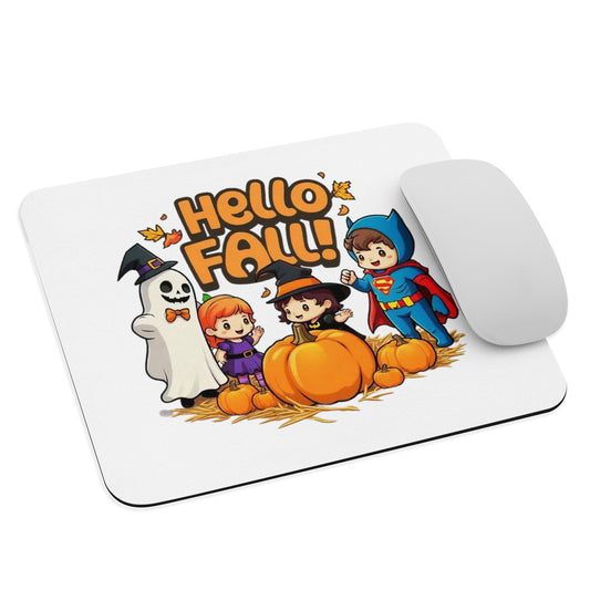 Hello Fall Mouse pad  from Rare Plus Apparel – unique movie & pop culture inspired design.